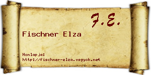 Fischner Elza névjegykártya